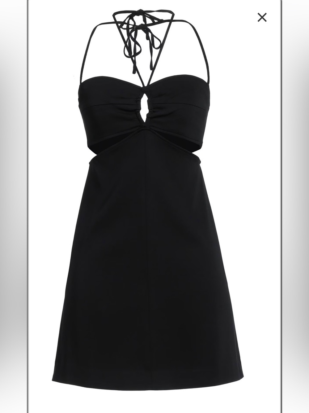 Maje Black Backless Halter Mini Dress